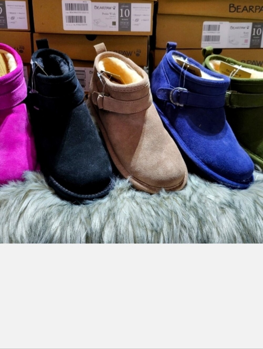 BearPaw Women's Suede Ankle Booties in Indigo (with Multicolor Options)